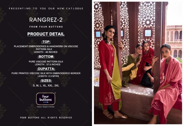 Four Buttons Rangrez 2 Exclusive Wear Ready Made Collection